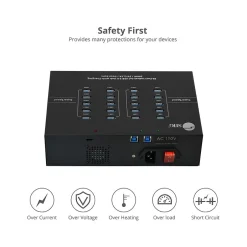 SIIG USB-A Charging Station, 200W, Black (ID-US0611-S1)