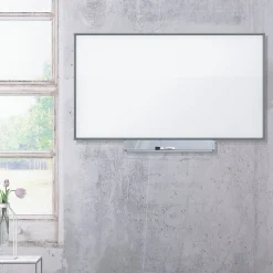 Silhouette™ Total Erase® Dry-Erase Whiteboard, Silver Aluminum Frame, 39