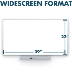 Silhouette™ Total Erase® Dry-Erase Whiteboard, Silver Aluminum Frame, 39