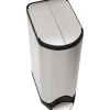 simplehuman Butterfly Step Trash Can, Fingerprint-Proof Stainless Steel, 8 Gallon (CW1824)