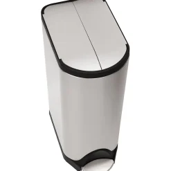 simplehuman Butterfly Step Trash Can, Fingerprint-Proof Stainless Steel, 8 Gallon (CW1824)