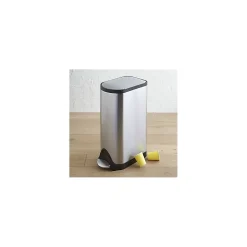 simplehuman Butterfly Step Trash Can, Fingerprint-Proof Stainless Steel, 8 Gallon (CW1824)