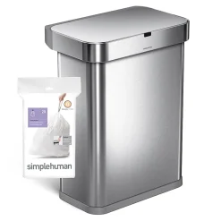 simplehuman Code Q 13-17 Gallon Trash Bag, 6.5