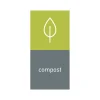 simplehuman Compost Magnetic Sorting Label, 8" x 4", Green/Gray, 2/Pack (KT1176) New