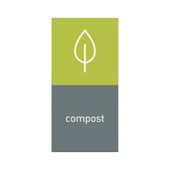 simplehuman Compost Magnetic Sorting Label, 8" x 4", Green/Gray, 2/Pack (KT1176) New