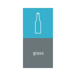 simplehuman Glass Magnetic Sorting Label, 8" x 4", Blue/Gray, 2/Pack (KT1175) Discount