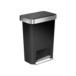 simplehuman Indoor Step Trash Can, Plastic, 12 Gal. (CW1385)