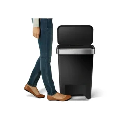 simplehuman Indoor Step Trash Can, Plastic, 12 Gal. (CW1385)