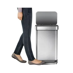 simplehuman Indoor Step Trash Can, Brushed Stainless Steel, 12 Gal. (CW2024)