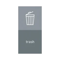 simplehuman Trash Magnetic Sorting Label, 8" x 4", Gray/Light Gray, 2/Pack (KT1170) Outlet