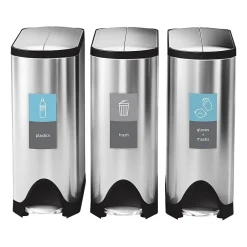 simplehuman Trash Magnetic Sorting Label, 8" x 4", Gray/Light Gray, 2/Pack (KT1170) Outlet