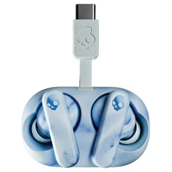 Skullcandy EcoBuds True Wireless Earbuds with Microphone & Charging Dock, Bluetooth, Glacier (S2EOW-Q764)