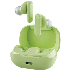Skullcandy Smokin' Buds True Wireless Earbuds with Microphone & Charging Case, Bluetooth, Matcha (S2TAW-R954)