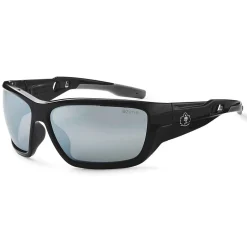 Eye Protection<Skullerz BALDR Safety Glasses, Silver Mirror Lens, Black (57042)