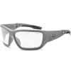 Eye Protection<Skullerz BALDR-AF Safety Glasses, Anti-Fog Clear Lens, Matte Gray (57103)