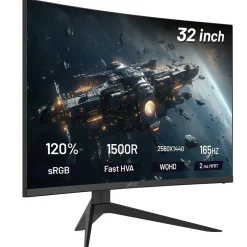 Skytech Gaming Skytech Stardust 32" Curved 2K 165 Hz LED Gaming Monitor, Black (MTSTARDUST0002B)* Gaming Monitors