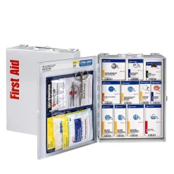 First Aid Kits<SmartCompliance Food Service Metal First Aid Cabinet without Medication,25 People, 137 Pieces (1350-FAE-0103)