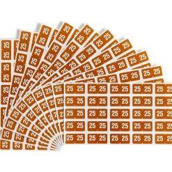 Smead "25" ETS Color-Coded Labels, 1" x 0.5" Brown, 25 Labels/Sheet, 10 Sheets/Pack (67925)* Shipping Labels