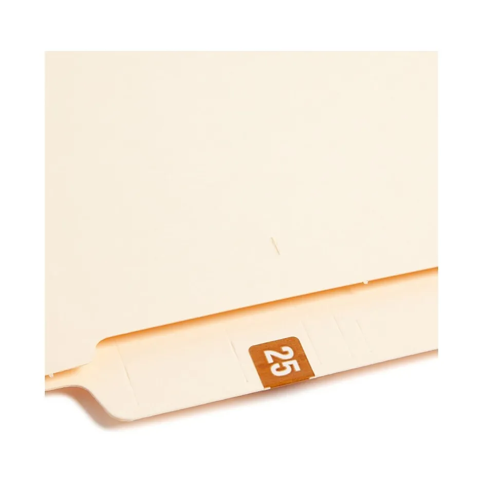 Smead "25" ETS Color-Coded Labels, 1" x 0.5" Brown, 25 Labels/Sheet, 10 Sheets/Pack (67925)* Shipping Labels