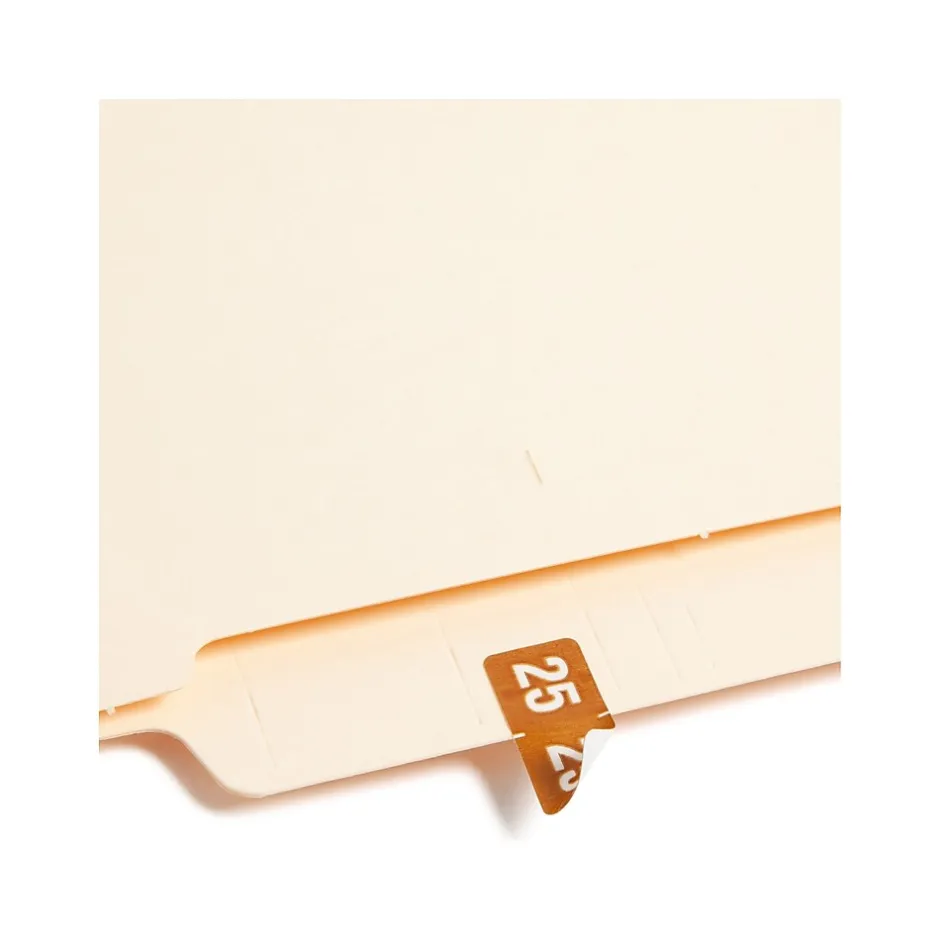 Smead "25" ETS Color-Coded Labels, 1" x 0.5" Brown, 25 Labels/Sheet, 10 Sheets/Pack (67925)* Shipping Labels