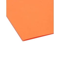 Smead Adjustable Tab Recycled Hanging File Folder, 5-Tab, Letter Size, , 25/Box (64065) Orange Clearance