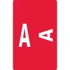 Smead AlphaZ ACCS Color-Coded Alphabetic Labels, A, Label Sheet, Red, 100/Pk (67171) Clearance