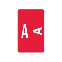 Smead AlphaZ ACCS Color-Coded Alphabetic Labels, A, Label Sheet, Red, 100/Pk (67171) Clearance