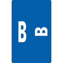 Smead ® Alpha-Z Color-Coded Second Letter "B" Labels, 10 Labels Per Sheet, Dark Blue, 1"H x 1 5/8"W, 100 Labels/Pk Clearance