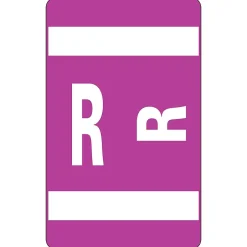 Smead ® Alpha-Z Color-Coded Second Letter "R" Labels, 10 Labels Per Sheet, Purple, 1"H x 1 5/8"W, 100 Labels/Pk Clearance