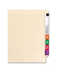 Smead End Tab 100% Recycled File Folder, Shelf-Master Reinforced Straight-Cut Tab, Letter Size, Manila, 100/Box (24160) Outlet