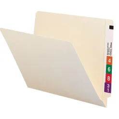 Smead End Tab 100% Recycled File Folder, Shelf-Master Reinforced Straight-Cut Tab, Letter Size, Manila, 100/Box (24160) Outlet
