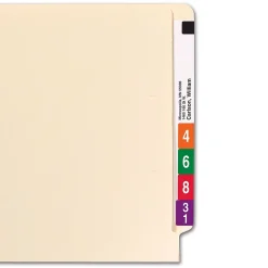 Smead End Tab 100% Recycled File Folder, Shelf-Master Reinforced Straight-Cut Tab, Letter Size, Manila, 100/Box (24160) Outlet