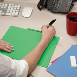 Smead FasTab 10% Recycled Hanging File Folder, 3-Tab, Letter Size, Assorted Colors, 18/Box (64031) Best