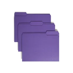 Smead File Folder, 1/3-Cut Tab, Letter Size, , 100/Box (13043) Purple Sale