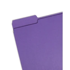 Smead File Folder, 1/3-Cut Tab, Letter Size, , 100/Box (13043) Purple Sale