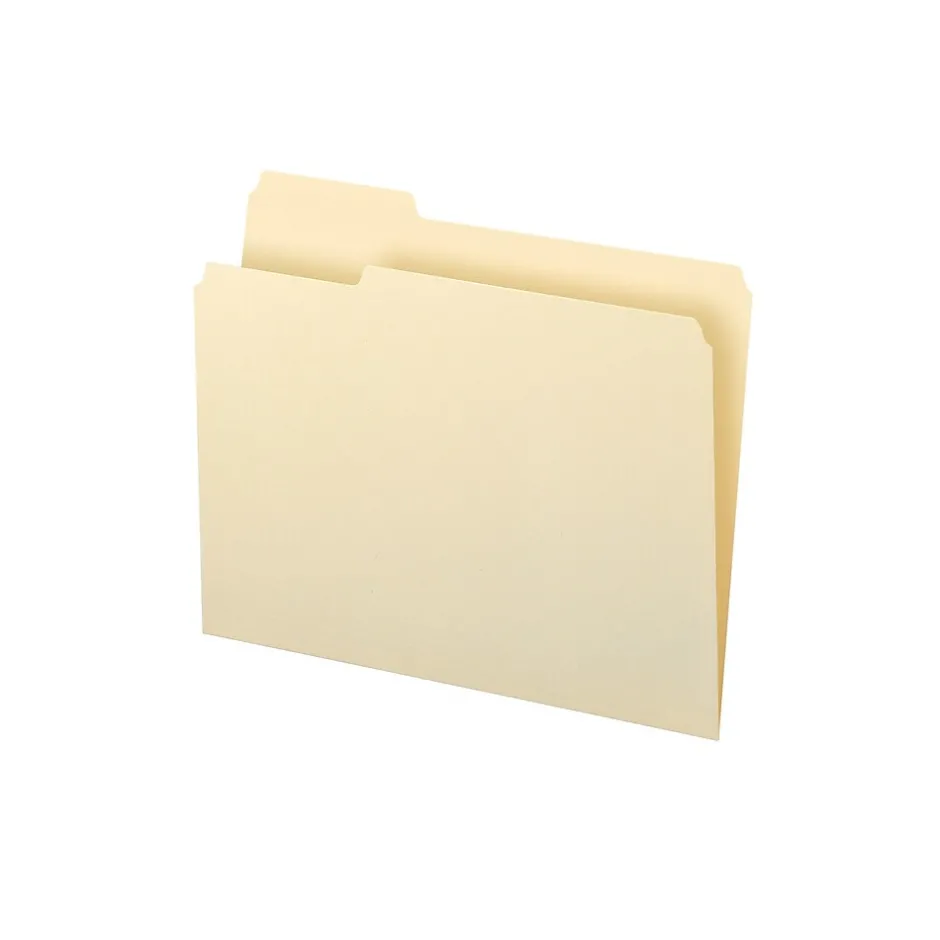 Smead File Folder, Letter, 1/3-Cut Tab Right Position, Letter Size, Manila, 100/Box (10333)