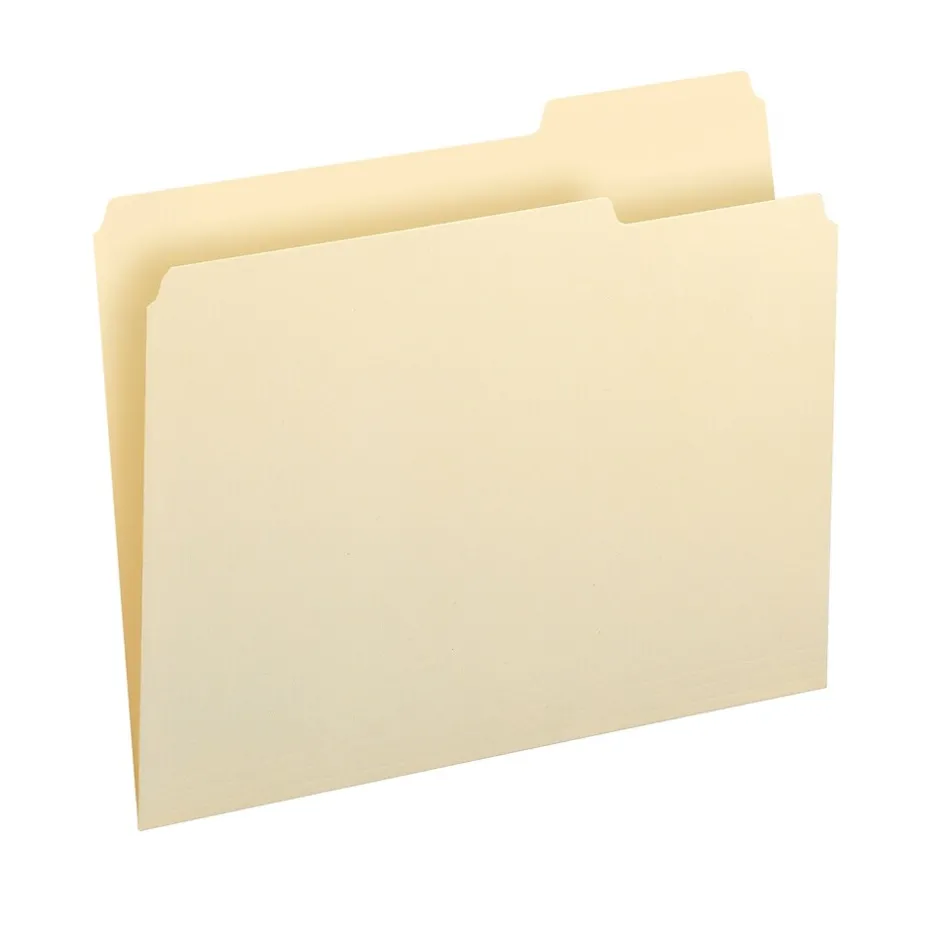 Smead File Folder, Letter, 1/3-Cut Tab Right Position, Letter Size, Manila, 100/Box (10333)