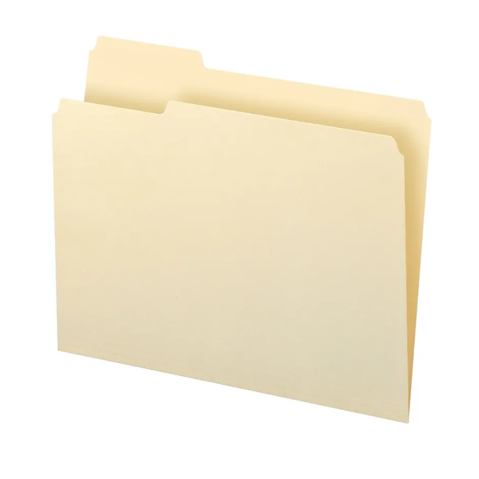 Smead File Folder, Letter, 1/3-Cut Tab Right Position, Letter Size, Manila, 100/Box (10333)