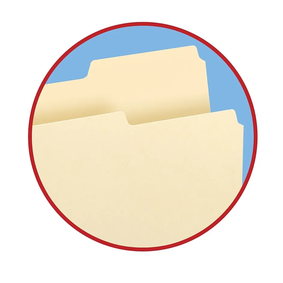 Smead File Folder, Letter, 1/3-Cut Tab Right Position, Letter Size, Manila, 100/Box (10333)