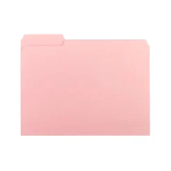 Smead Interior File Folders, 1/3- Cut Tab, Letter Size, , 100/Box (10263) Pink Hot