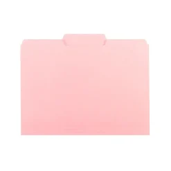 Smead Interior File Folders, 1/3- Cut Tab, Letter Size, , 100/Box (10263) Pink Hot