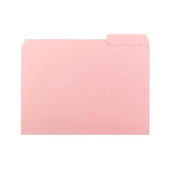 Smead Interior File Folders, 1/3- Cut Tab, Letter Size, , 100/Box (10263) Pink Hot