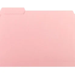 Smead Interior File Folders, 1/3- Cut Tab, Letter Size, , 100/Box (10263) Pink Hot