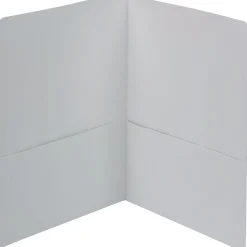 Smead Leatherette 2 Pocket Portfolios, Letter, White, 25/Box Discount