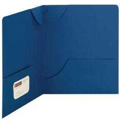 Smead Lockit 2-Pocket Presentation Folders, Dark Blue, 25/Box (87982) Best
