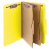 Smead Pressboard Classification File Folder w/Wallet Divider and SafeSHIELD Fasteners, 2" Exp., Legal, Yellow, 10/Box (19084) Discount