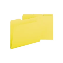 Smead Pressboard File Folders, 1/3-Cut Tab, 1" Expansion, Letter Size, Yellow, 25/Box (21562) Best