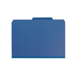 Smead Pressboard File Folder, 1/3-Cut Tab, 1" Expansion, Letter Size, Dark Blue, 25/Box (21541)