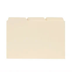 Outlet ® Recycled Self-Tab Card Guides, Blank, 4" x 6", Manila, 100/Box (623) Index Cards