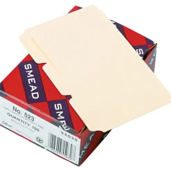 Best ® Recycled Self-Tab Card Guides, Blank, 3" x 5",Manila, 100/Box (55030) Index Cards